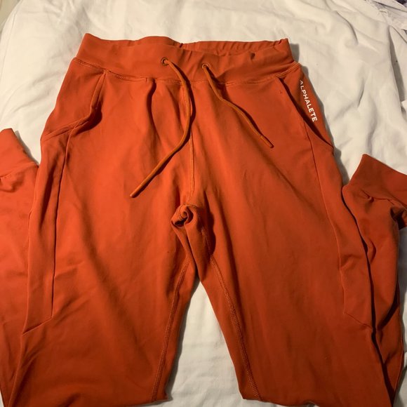 ALPHALETE Premium Joggers Size Small Orange - Picture 2 of 7